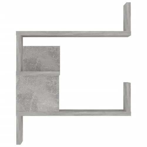 Kutne zidne police 2 kom boja betona 40 x 40 x 50 cm drvene - Beton siva 2 Cijena