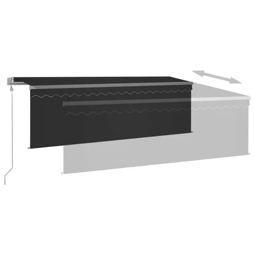 Automatska tenda s roletom i senzorom LED 4,5 x 3 m antracit - Antracit 4.5 x 3 m Cijena