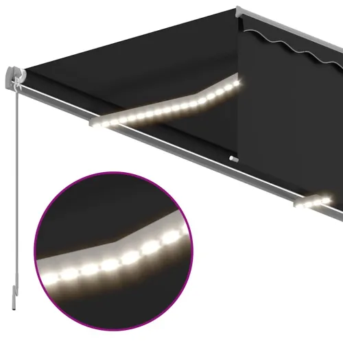 Automatska tenda s roletom i senzorom LED 4,5 x 3 m antracit - Antracit 4.5 x 3 m Cijena