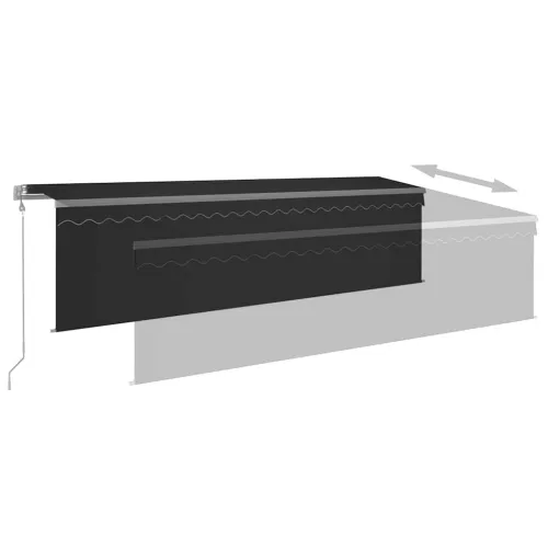 Automatska tenda s roletom i senzorom LED 5 x 3 m antracit - Antracit 5 x 3 m Cijena