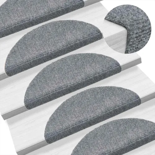Prostirke za stepenice, samoljepljive, 10 kom, 56x17x3 cm, svijetlo sive, poluokrugle - Svjetlosiva 56 x 17 x 3 cm 10 Cijena