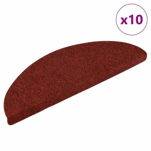 Prostirke za stepenice, samoljepljive, 10 kom, 56x17x3 cm, bordo crvene, poluokrugle - Bordo crvena 56 x 17 x 3 cm 10 Cijena