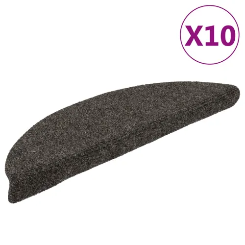 Prostirke za stepenice, samoljepljive, 10 kom, 56x17x3 cm, antracit, poluokrugle - Antracit 56 x 17 x 3 cm 10 Cijena