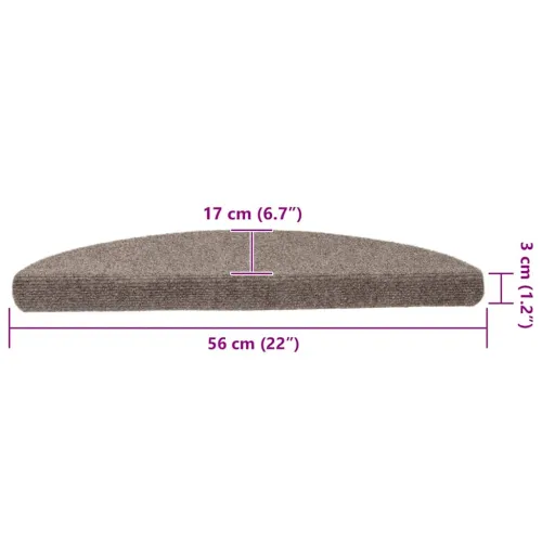 Prostirke za stepenice, samoljepljive, 5 kom, 56x17x3 cm, bež, poluokrugle - Bež 56 x 17 x 3 cm 5 Cijena