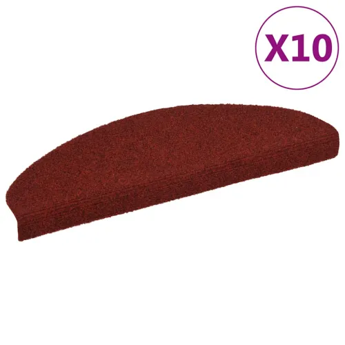 Prostirke za stepenice, samoljepljive, 10 kom, 65x21x4 cm, bordo crvene, poluokrugle, velike - Bordo crvena 65 x 21 x 4 cm 10 Cijena