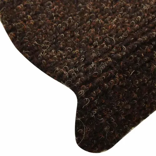 Prostirke za stepenice, samoljepljive, 10 kom, 65x21x4 cm, smeđe, poluokrugle, velike - Smeđa 65 x 21 x 4 cm 10 Cijena