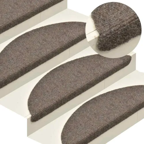 Prostirke za stepenice, samoljepljive, 10 kom, 65x21x4 cm, bež, poluokrugle, velike - Bež 65 x 21 x 4 cm 10 Cijena