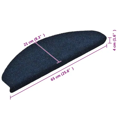Prostirke za stepenice, samoljepljive, 5 kom. 65x21x4 cm, tamnoplave, poluokrugle, velike - Mornarsko plava 65 x 21 x 4 cm 5 Cijena