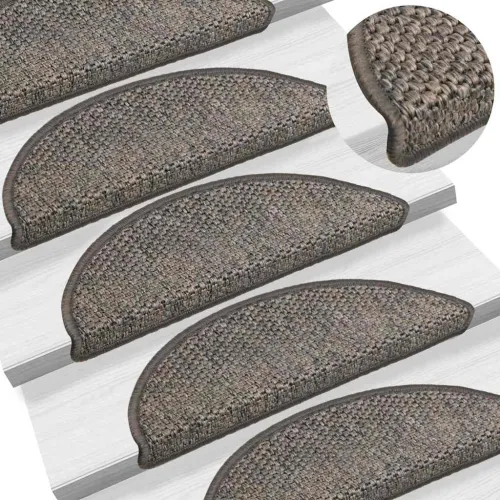 Ljepljivi tepisi za stepenice 15 kom 56x17x3 cm sivi/bež - Siva i bež 56 x 17 x 3 cm 15 Cijena