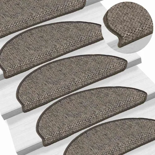 Ljepljivi tepisi za stepenice 15 kom 65x21x4 cm sivi/bež - Siva i bež 65 x 21 x 4 cm 15 Cijena