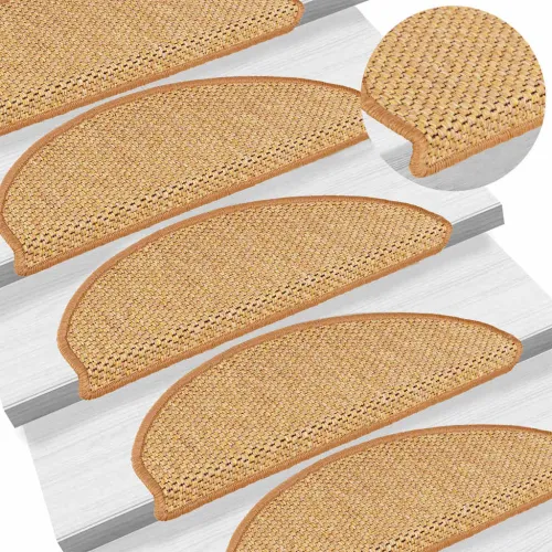 Samoljepljivi otirači za stube 15 kom 65x21x4 cm boja sisala - Sisal 65 x 21 x 4 cm 15 Cijena