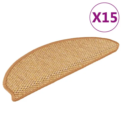 Samoljepljivi otirači za stube 15 kom 65x21x4 cm boja sisala - Sisal 65 x 21 x 4 cm 15 Cijena