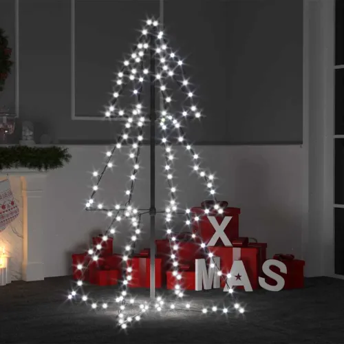 Stožasto božićno drvce unutarnje i vanjsko 160 LED 78 x 120 cm - Hladna bijela 120 x 78 cm Cijena