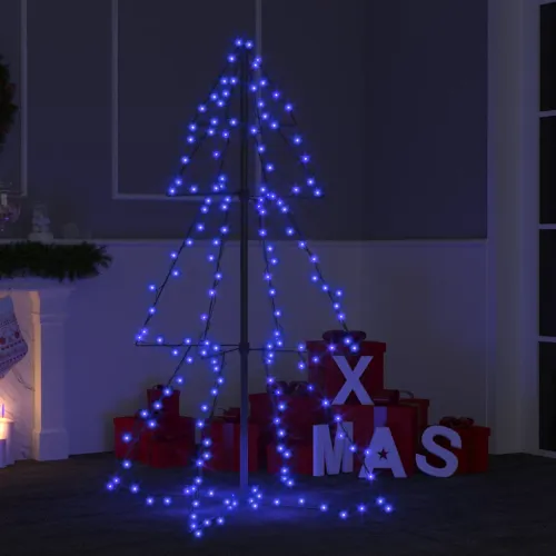Stožasto božićno drvce unutarnje i vanjsko 160 LED 78 x 120 cm - Plava 120 x 78 cm Cijena