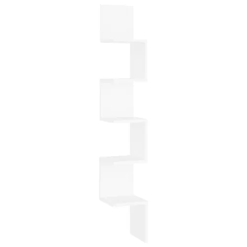 Zidne kutne police bijele 20 x 20 x 127,5 cm konstruirano drvo - Bijela 20 x 20 x 127.5 cm 1 1 Cijena