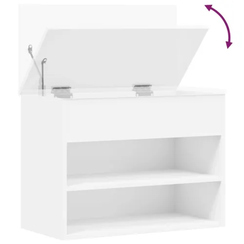 Klupa za cipele bijela 60 x 30 x 45 cm od konstruiranog drva - Bijela 60 x 30 x 45 cm Cijena