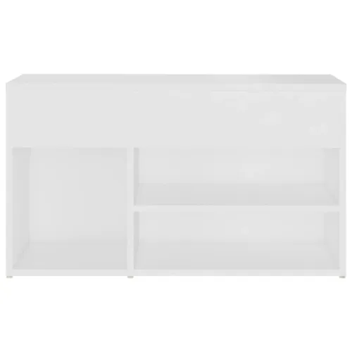 Klupa za cipele bijela 80 x 30 x 45 cm od konstruiranog drva - Bijela 80 x 30 x 45 cm Cijena
