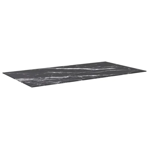 Stolna ploča crna 120 x 65 cm 8 mm staklena s mramornim uzorkom - Crno-bijelo 120 x 65 cm Cijena