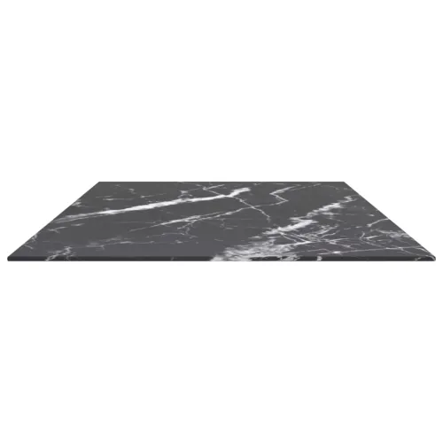 Stolna ploča crna 120 x 65 cm 8 mm staklena s mramornim uzorkom - Crno-bijelo 120 x 65 cm Cijena