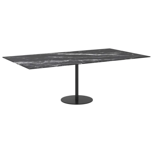 Stolna ploča crna 120 x 65 cm 8 mm staklena s mramornim uzorkom - Crno-bijelo 120 x 65 cm Cijena