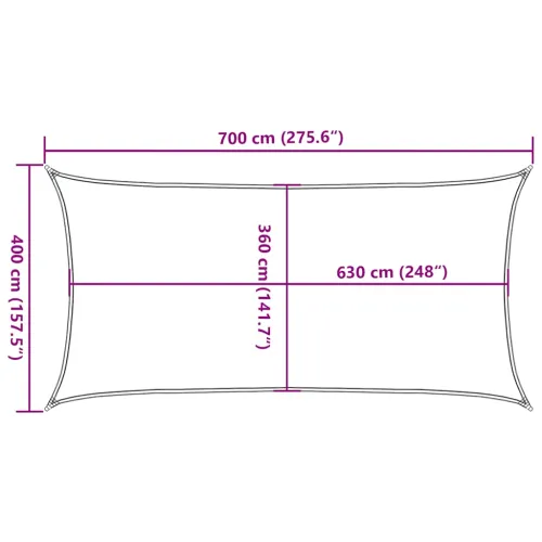 Jedro za zaštitu od sunca 160 g/m² sivosmeđe 4 x 7 m HDPE - Sivo-smeđa 4 x 7 m 1 Cijena