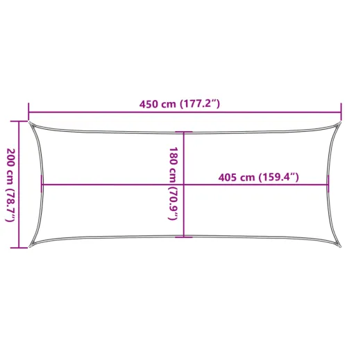Jedro za zaštitu od sunca 160 g/m² tamnozeleno 2 x 4,5 m HDPE - Tamnozelena 2 x 4.5 m 1 Cijena