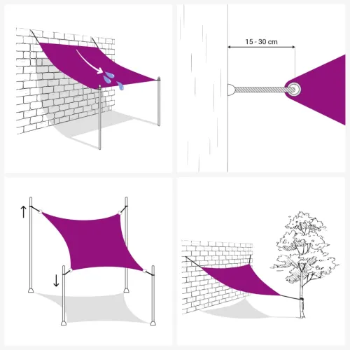 Jedro za zaštitu od sunca 160 g/m² tamnozeleno 2,5 x 3,5 m HDPE - Tamnozelena 2.5 x 3.5 m 1 Cijena