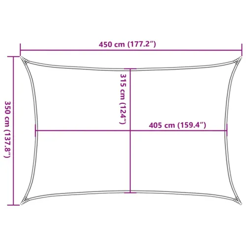 Jedro za zaštitu od sunca 160 g/m² tamnozeleno 3,5 x 4,5 m HDPE - Tamnozelena 3.5 x 4.5 m 1 Cijena