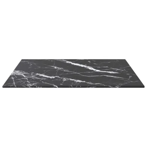 Stolna ploča crna 50 x 50 cm 6 mm staklena s mramornim uzorkom - Crno-bijelo 50 x 50 cm Cijena