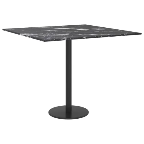 Stolna ploča crna 50 x 50 cm 6 mm staklena s mramornim uzorkom - Crno-bijelo 50 x 50 cm Cijena