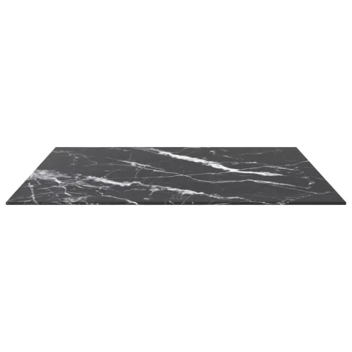 Stolna ploča crna 80 x 80 cm 6 mm staklena s mramornim uzorkom - Crno-bijelo 80 x 80 cm Cijena