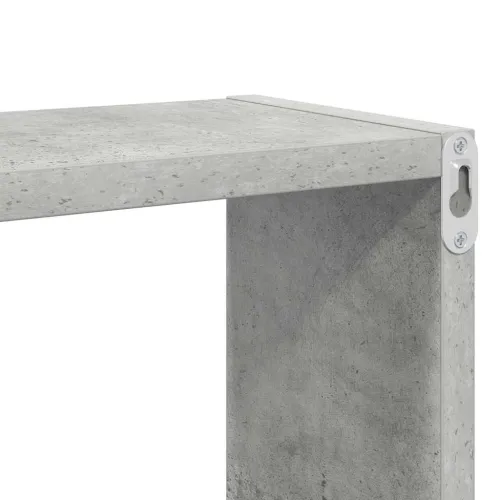 Kockaste zidne police 4 kom boja betona 80x15x26,5 cm drvene - Beton siva 80 x 15 x 26.5 cm 4 Cijena