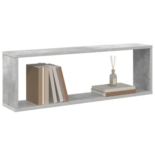 Kockaste zidne police 4 kom boja betona 80x15x26,5 cm drvene - Beton siva 80 x 15 x 26.5 cm 4 Cijena