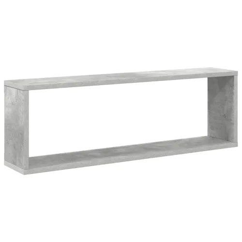 Kockaste zidne police 4 kom boja betona 80x15x26,5 cm drvene - Beton siva 80 x 15 x 26.5 cm 4 Cijena