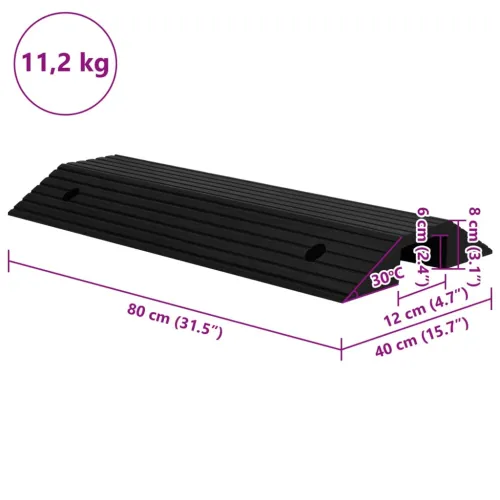 Prilazne rampe u obliku mosta 2 kom 80 x 40 x 8 cm gumene - 80 x 40 x 8 cm 2 Cijena