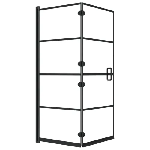 Sklopiva pregrada za tuš ESG 120 x 140 cm crna - 120 x 140 cm Cijena