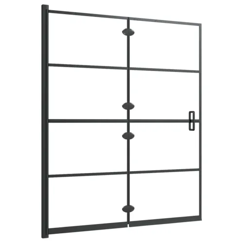 Sklopiva pregrada za tuš ESG 120 x 140 cm crna - 120 x 140 cm Cijena