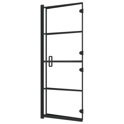 Sklopiva pregrada za tuš ESG 120 x 140 cm crna - 120 x 140 cm Cijena