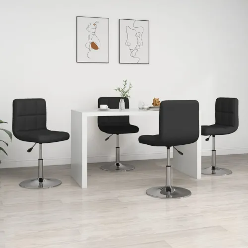 Blagovaonske stolice od umjetne kože 4 kom crne - Crna 4 Cijena