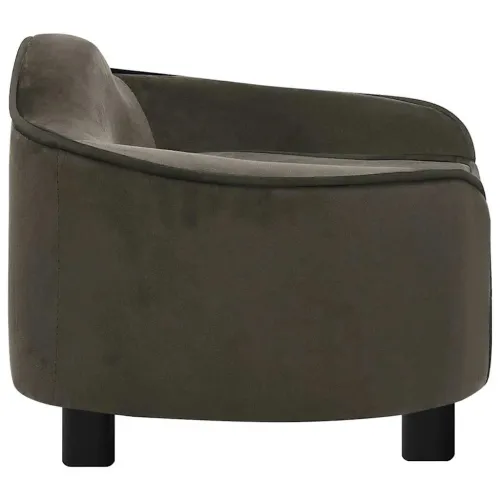 Sofa za pse tamnosiva 67 x 47 x 36 cm plišana - Tamno siva Cijena