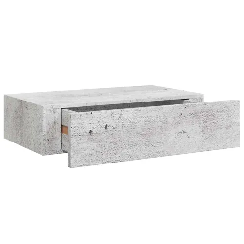 Zidna polica s ladicom siva boja betona 40 x 23,5 x 10 cm MDF - Beton siva 40 x 23.5 x 10 cm 1 Cijena
