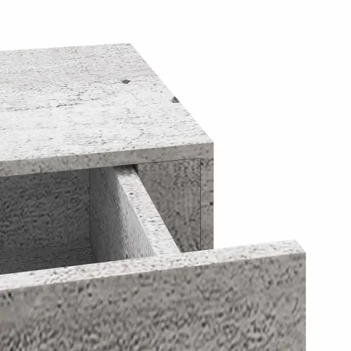 Zidna polica s ladicom siva boja betona 40 x 23,5 x 10 cm MDF - Beton siva 40 x 23.5 x 10 cm 1 Cijena