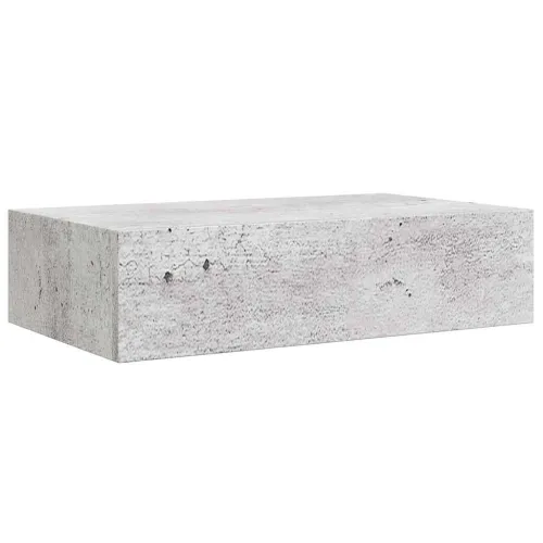 Zidna polica s ladicom siva boja betona 40 x 23,5 x 10 cm MDF - Beton siva 40 x 23.5 x 10 cm 1 Cijena