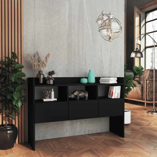 Komoda crna 105 x 30 x 70 cm od konstruiranog drva - Crna 1 Cijena