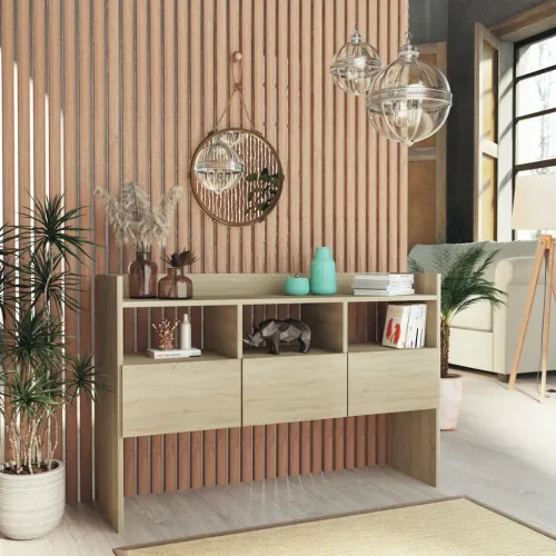 Komoda boja hrasta sonome 105 x 30 x 70 cm konstruirano drvo - Sonoma hrast Cijena