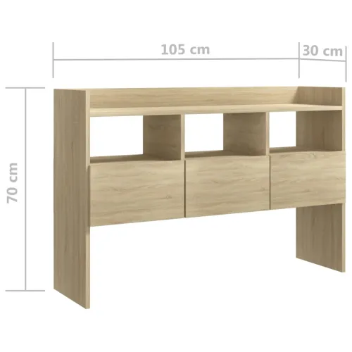 Komoda boja hrasta sonome 105 x 30 x 70 cm konstruirano drvo - Sonoma hrast Cijena