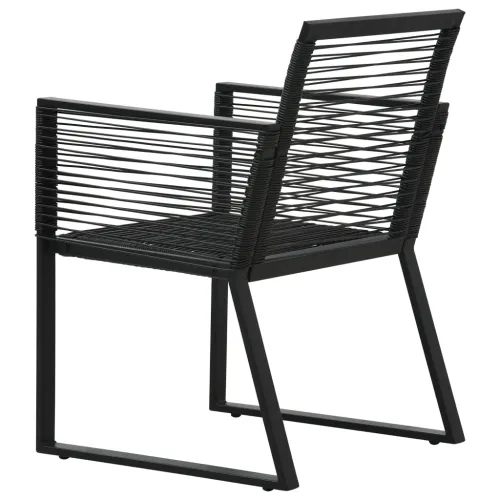 Vrtna garnitura - 5-dijelni vrtni blagovaonski set od PVC ratana crni - Dužina stola 80 cm 4 Cijena