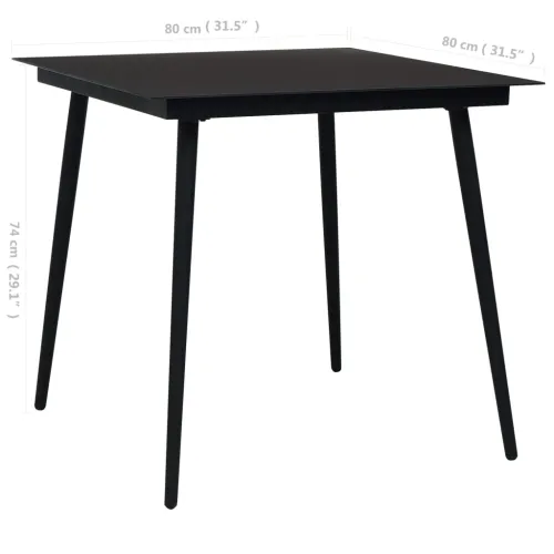 Vrtna garnitura - 5-dijelni vrtni blagovaonski set od PVC ratana crni - Dužina stola 80 cm 4 Cijena