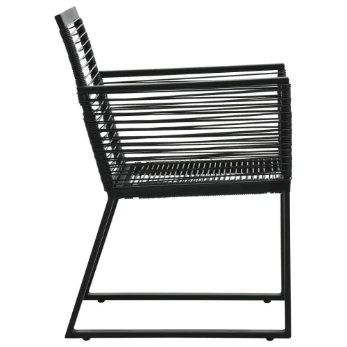 Vrtna garnitura - 5-dijelni vrtni blagovaonski set od PVC ratana crni - Dužina stola 80 cm 4 Cijena