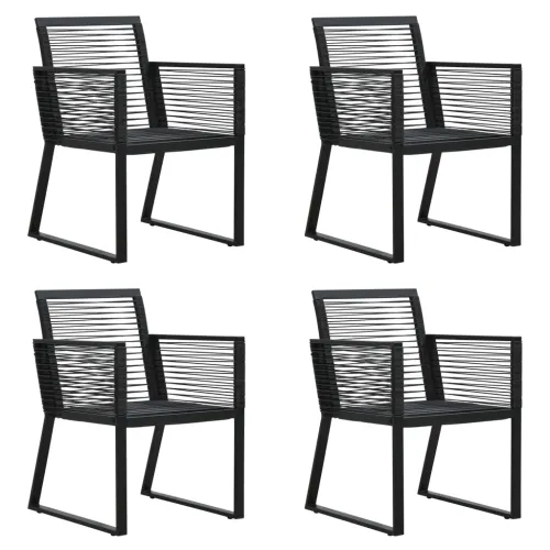 Vrtna garnitura - 5-dijelni vrtni blagovaonski set od PVC ratana crni - Dužina stola 80 cm 4 Cijena